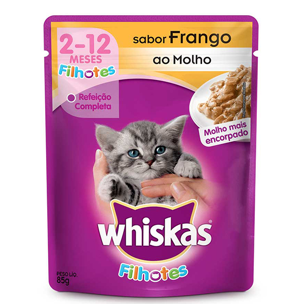 Whiskas Sachê Filhotes Sabor Frango ao Molho